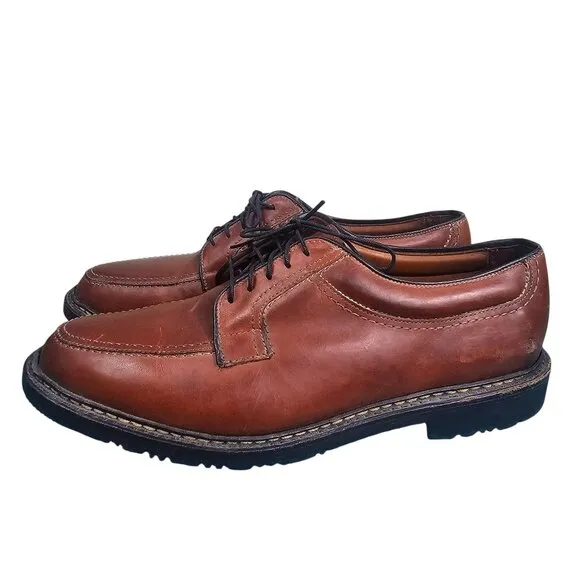 Allen Edmonds Wilbert Mens Leather Brown Dress Shoes US 9.5 Casual Walking Derby