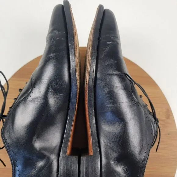 Allen Edmonds 28556 Vernon Black Leather Oxford Dress Shoes Size 10 3E Wide