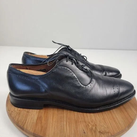 Allen Edmonds 28556 Vernon Black Leather Oxford Dress Shoes Size 10 3E Wide