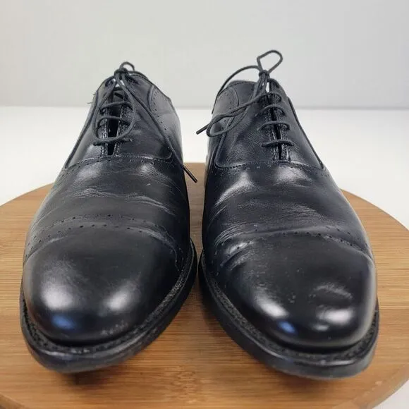 Allen Edmonds 28556 Vernon Black Leather Oxford Dress Shoes Size 10 3E Wide