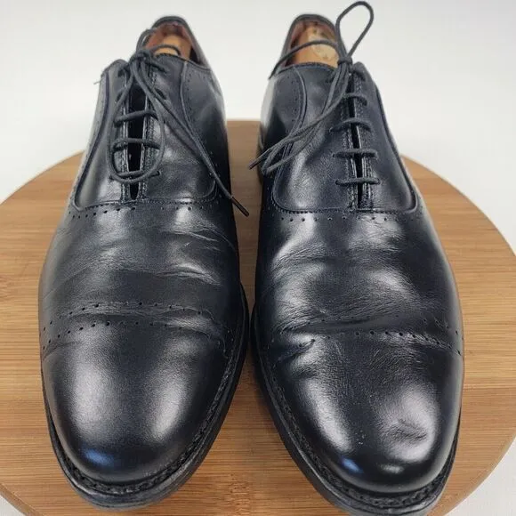 Allen Edmonds 28556 Vernon Black Leather Oxford Dress Shoes Size 10 3E Wide