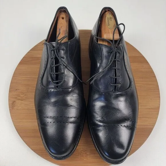 Allen Edmonds 28556 Vernon Black Leather Oxford Dress Shoes Size 10 3E Wide