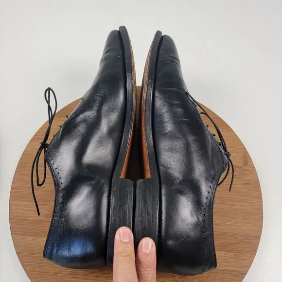 Allen Edmonds 28556 Vernon Black Leather Oxford Dress Shoes Size 10 3E Wide