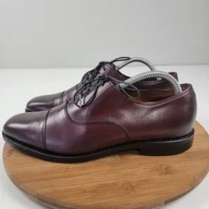 Allen Edmonds Exchange Place Oxford Oxblood Leather Captoe Dress Shoes Sz 9.5 B