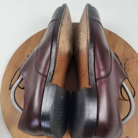 Allen Edmonds Exchange Place Oxford Oxblood Leather Captoe Dress Shoes Sz 9.5 B