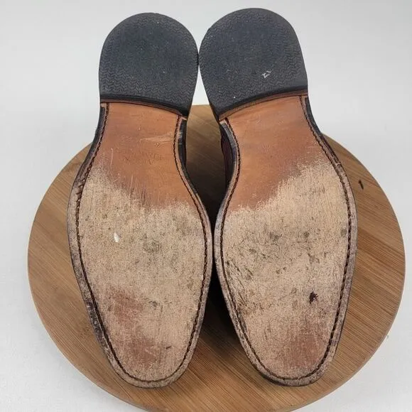 Allen Edmonds Exchange Place Oxford Oxblood Leather Captoe Dress Shoes Sz 9.5 B