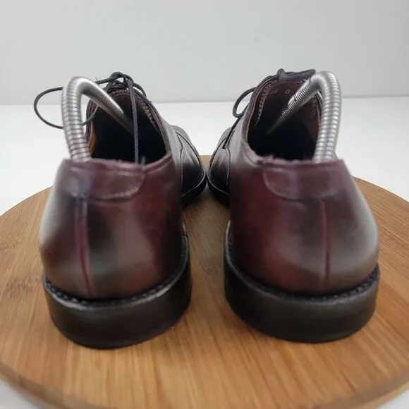 Allen Edmonds Exchange Place Oxford Oxblood Leather Captoe Dress Shoes Sz 9.5 B