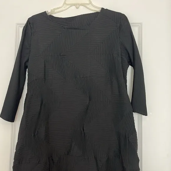Alquema Annie Dress Pleated Minimalist Modern One Size Black Avant-Garde