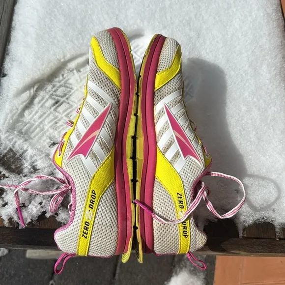 Altra Abound Zero Drop Pink Yellow Running Shoes
