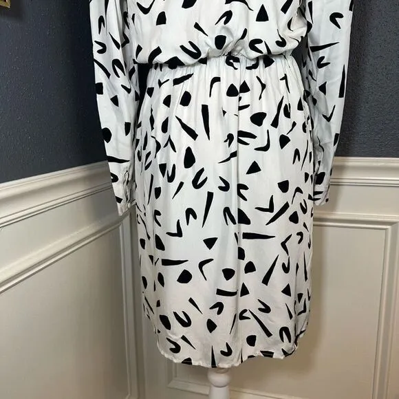 &amp; Other Stories Faux Wrap Mini Dress Classic Retro Pattern