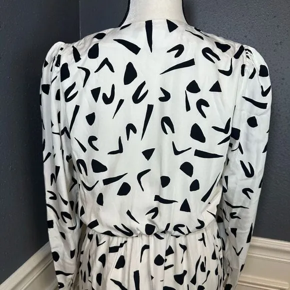 &amp; Other Stories Faux Wrap Mini Dress Classic Retro Pattern