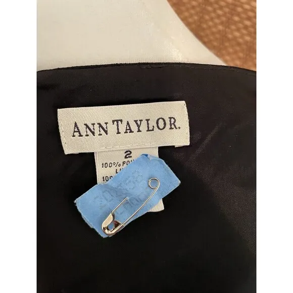 Ann Taylor Dress Women Size 2 Black Classic Dress