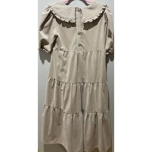 Anthropologie Cras Women Corduroy Brown Midi Classic Dress Size 36