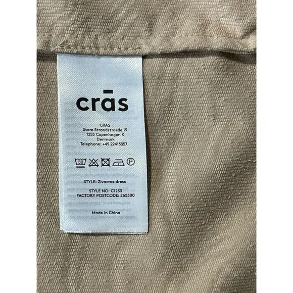 Anthropologie Cras Women Corduroy Brown Midi Classic Dress Size 36