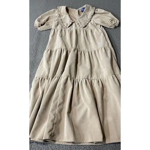 Anthropologie Cras Women Corduroy Brown Midi Classic Dress Size 36