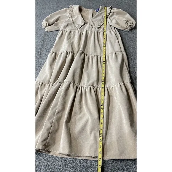 Anthropologie Cras Women Corduroy Brown Midi Classic Dress Size 36