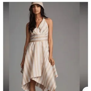 ❤️Anthropologie Maeve Asymmetrical Wrap Shirt Dress Size 0
