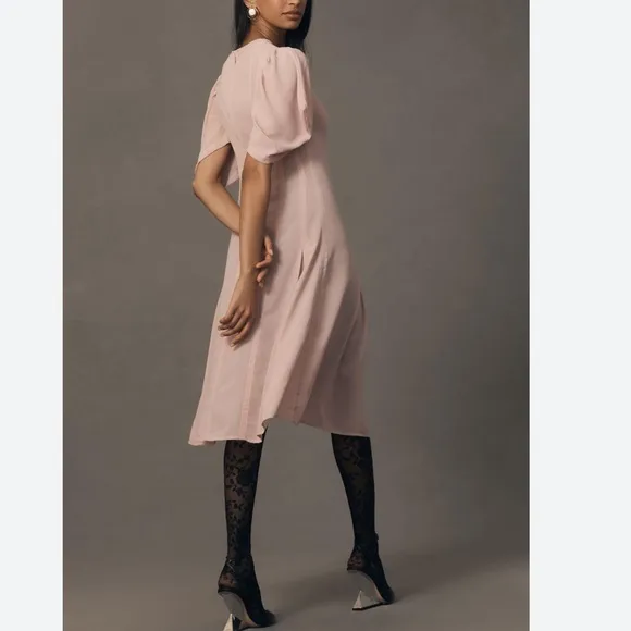 Anthropologie Modern Sheer Midi Dress NWT