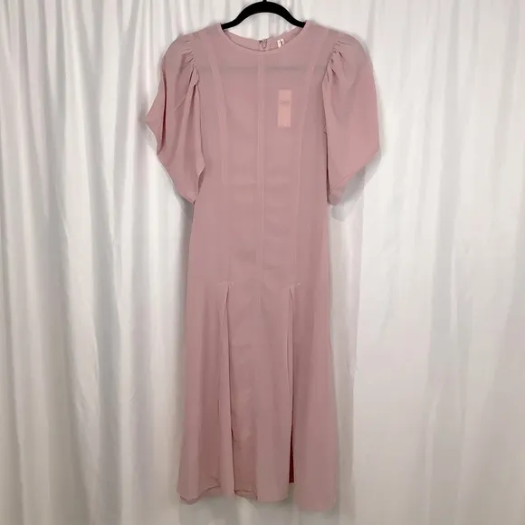 Anthropologie Modern Sheer Midi Dress NWT