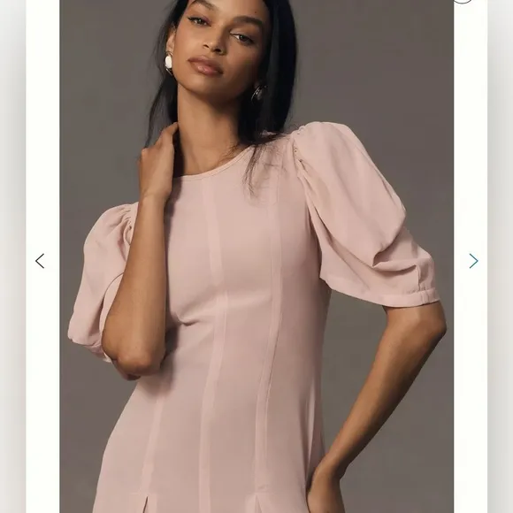 Anthropologie Modern Sheer Midi Dress NWT