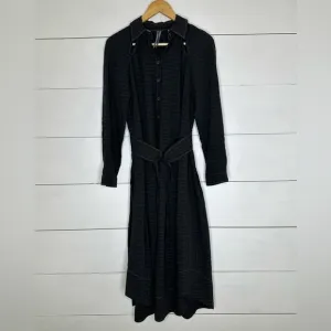 Anthropologie Modern Western Checked Embroidered Dress Women's Size Small