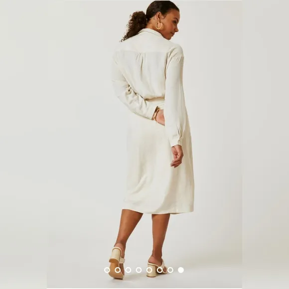 Anthropologie V-neck knot Front Midi Dress