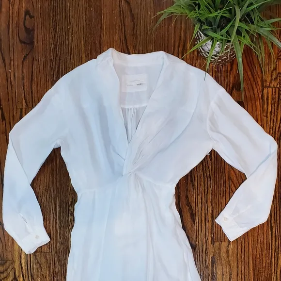 Anthropologie V-neck knot Front Midi Dress