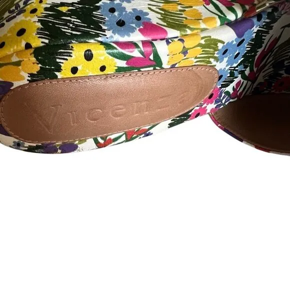 Anthropologie Vicenza Sandals Shoes Platform Heels Floral  Size 8