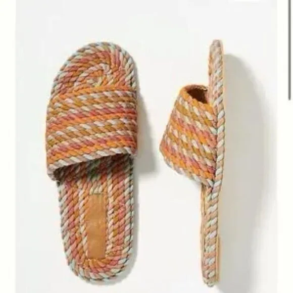 Anthropologie x Salt   Umber Sunny Slide Sandals US 6
