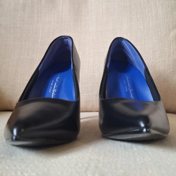Antonia Saint New York Black Leather Victoria 3.5 &quot; High Heel shoes