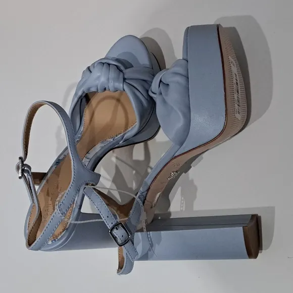 Antonio x Born on Fifth Laurie Linen Knotted Detail Ankle Strap Platform Shoes