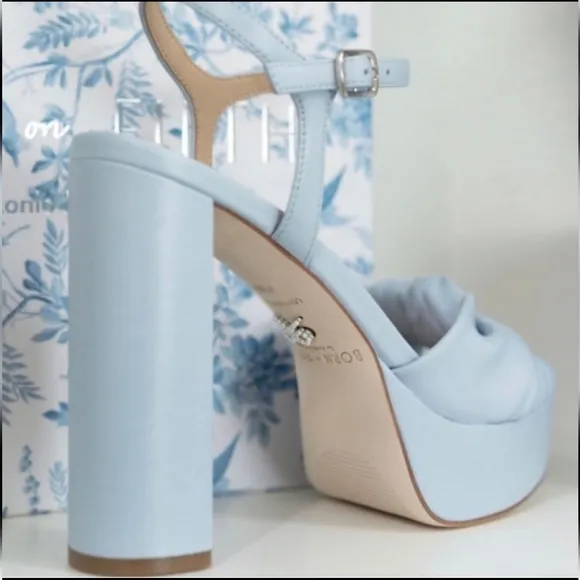 Antonio x Born on Fifth Laurie Linen Knotted Detail Ankle Strap Platform Shoes