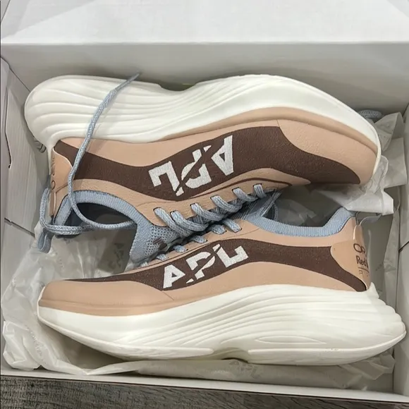 APL Athletic Shoes Brown and Cream Modern Design