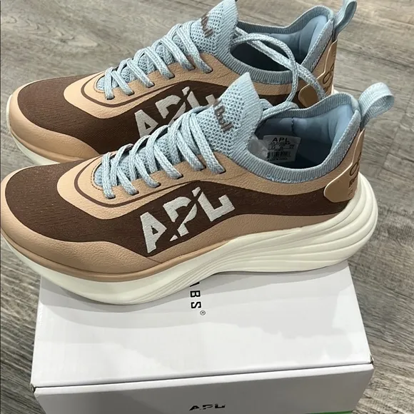 APL Athletic Shoes Brown and Cream Modern Design