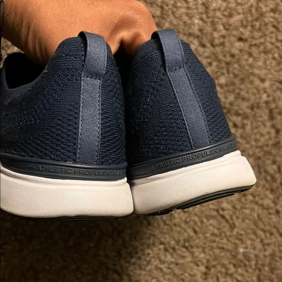 APL Blue Athletic Shoes with Breathable Knit and White Sole