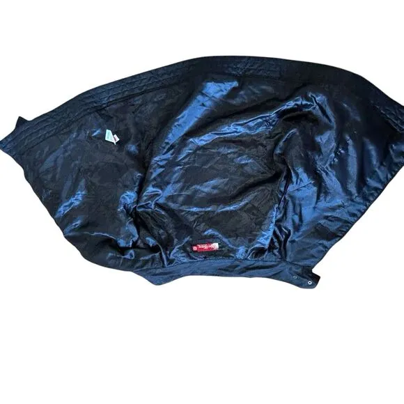 Apple Bottoms Bomber Jacket Womens 3X Black Gold Studded Y2k Goth Hip Hop Club