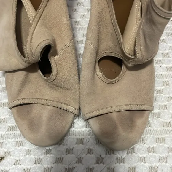 Aquazzura Sexy Thing Wrapped Tan Heels   Dustbag