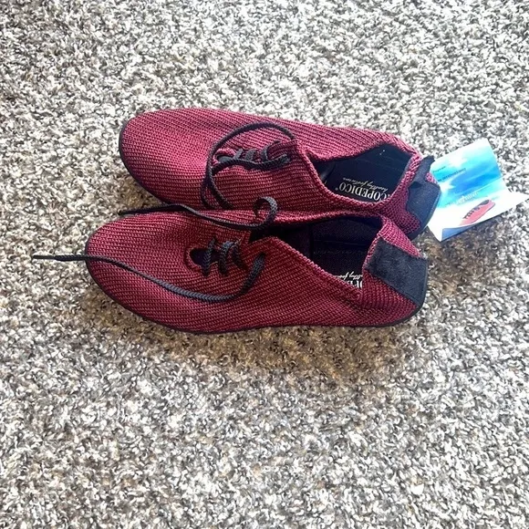 Arcopedico® Vegan LS lace-up oxford sneaker tennis shoes Red EU 42