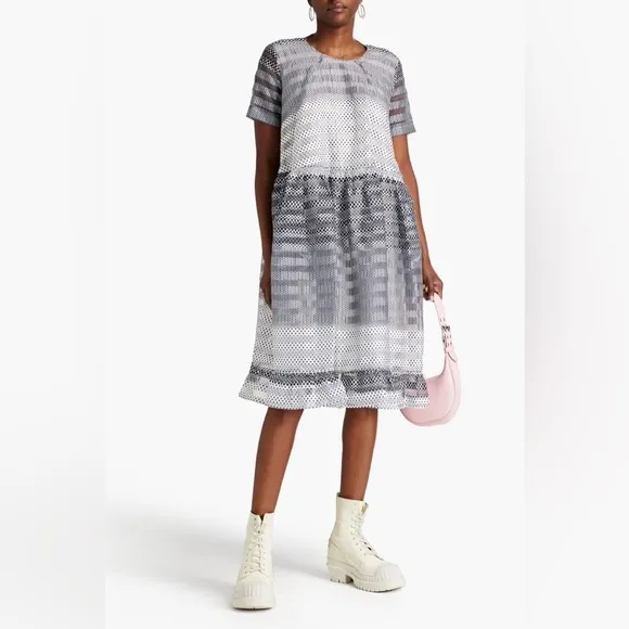 Aria gathered polka-dot organza midi dress by Baum und pferdgarten