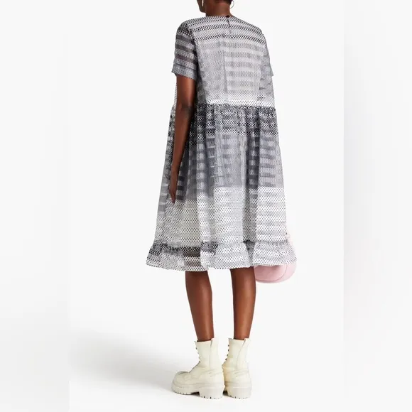 Aria gathered polka-dot organza midi dress by Baum und pferdgarten