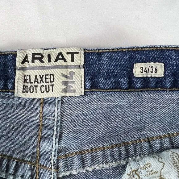 Ariat M4 Low Rise Stretch Preston Relaxed Boot Cut Mens 34/36 Western Rodeo Work