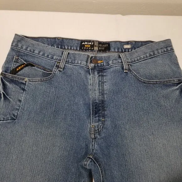 Ariat Rebar Jeans Mens 38X30 M4 Basic Bootcut Durastretch Edge Stackable Denim