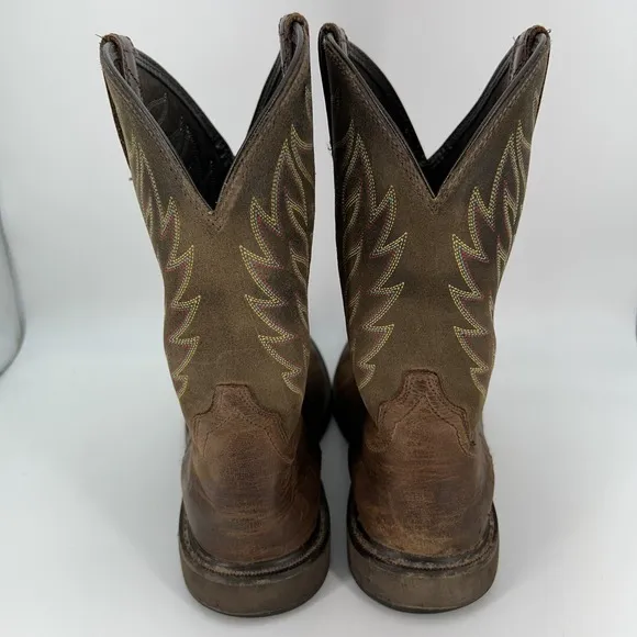 Ariat Work Boots Mens Size 11D Square Toe Leather Western ASTM F2892-11 Brown