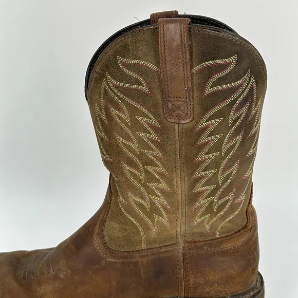 Ariat Work Boots Mens Size 11D Square Toe Leather Western ASTM F2892-11 Brown