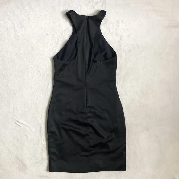 Aritzia Babaton Little Black Mini Dress High Neck Bodycon
