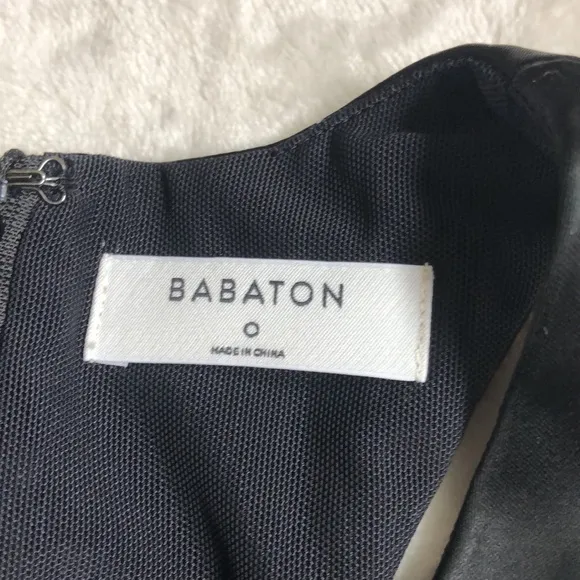 Aritzia Babaton Little Black Mini Dress High Neck Bodycon