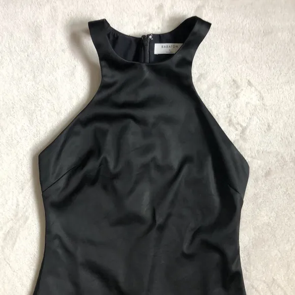 Aritzia Babaton Little Black Mini Dress High Neck Bodycon