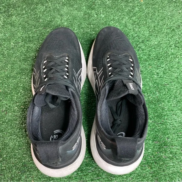 Asics Gel-Nimbus 25 Womens Running Shoes Black Athletic Sneakers Size 9.5 D Wide