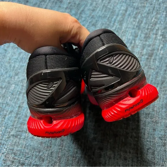 Asics MetaRide Running Shoes in Black Classic Red