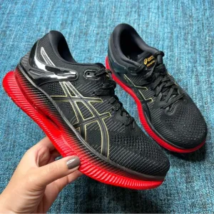 Asics MetaRide Running Shoes in Black Classic Red